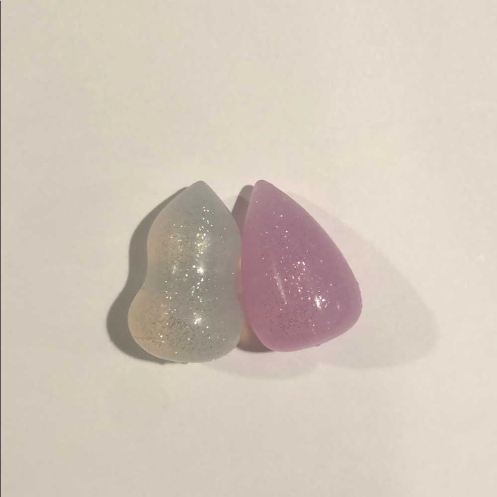 2 glitter silicone make up blenders